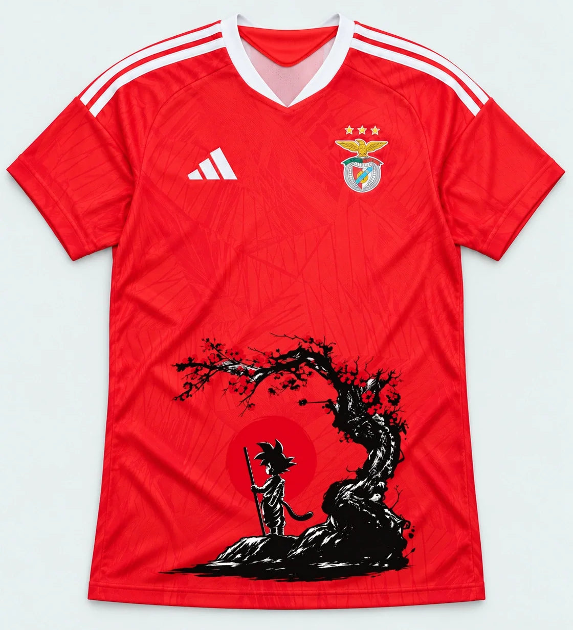 Benfica Red Goku Sakura Dragon Ball Jersey — Front