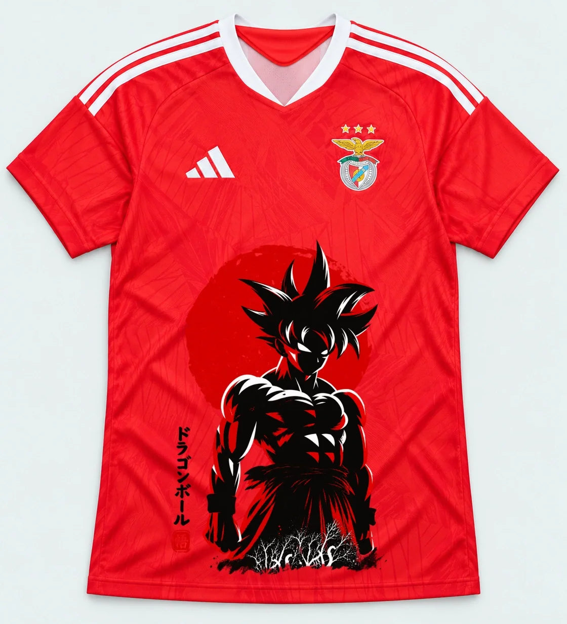 Benfica Red Goku Rising Sun Dragon Ball Jersey — Front