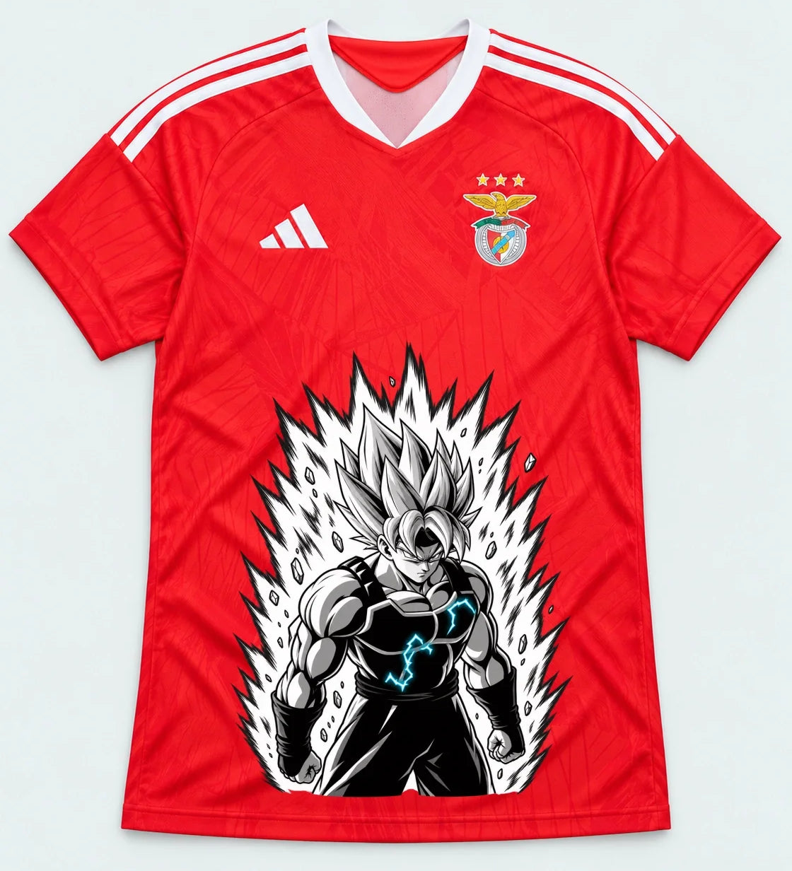 Benfica Red Super Saiyan Aura Dragon Ball Jersey — Front