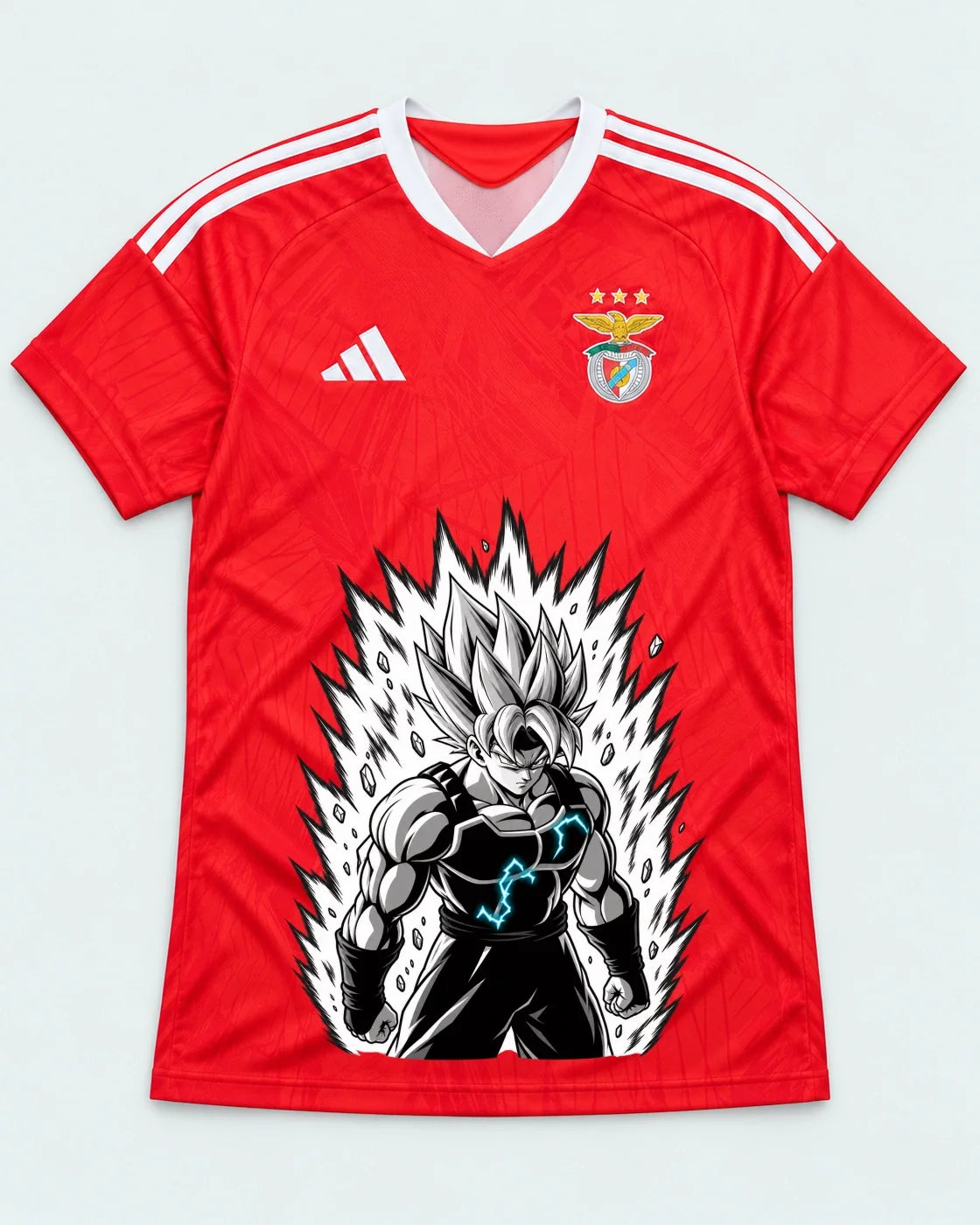 Benfica Red Super Saiyan Aura Dragon Ball Jersey — Front