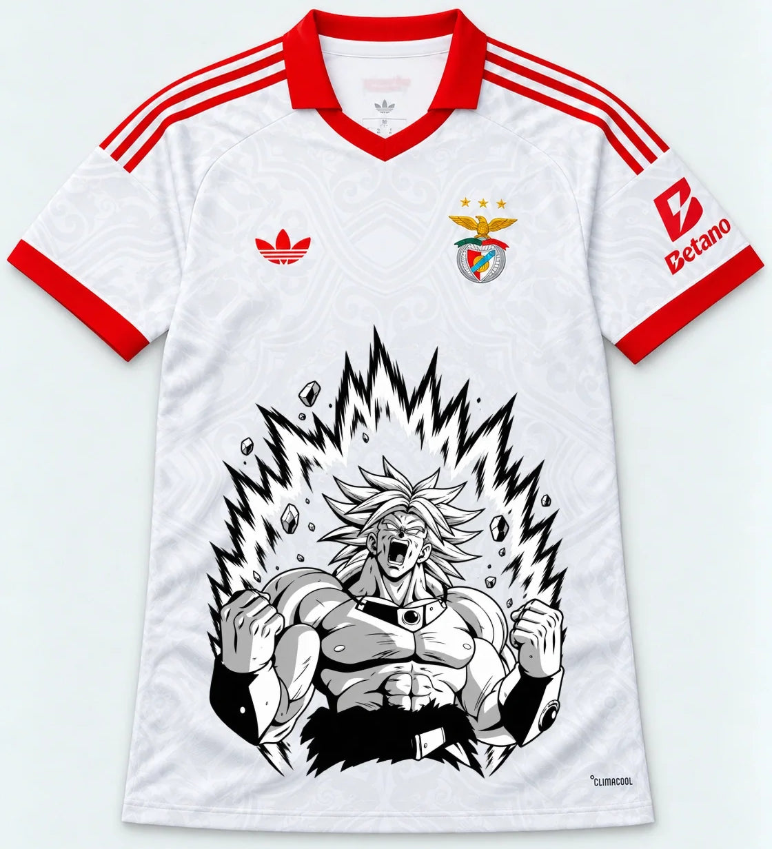 Benfica White Broly Dragon Ball Jersey — Front