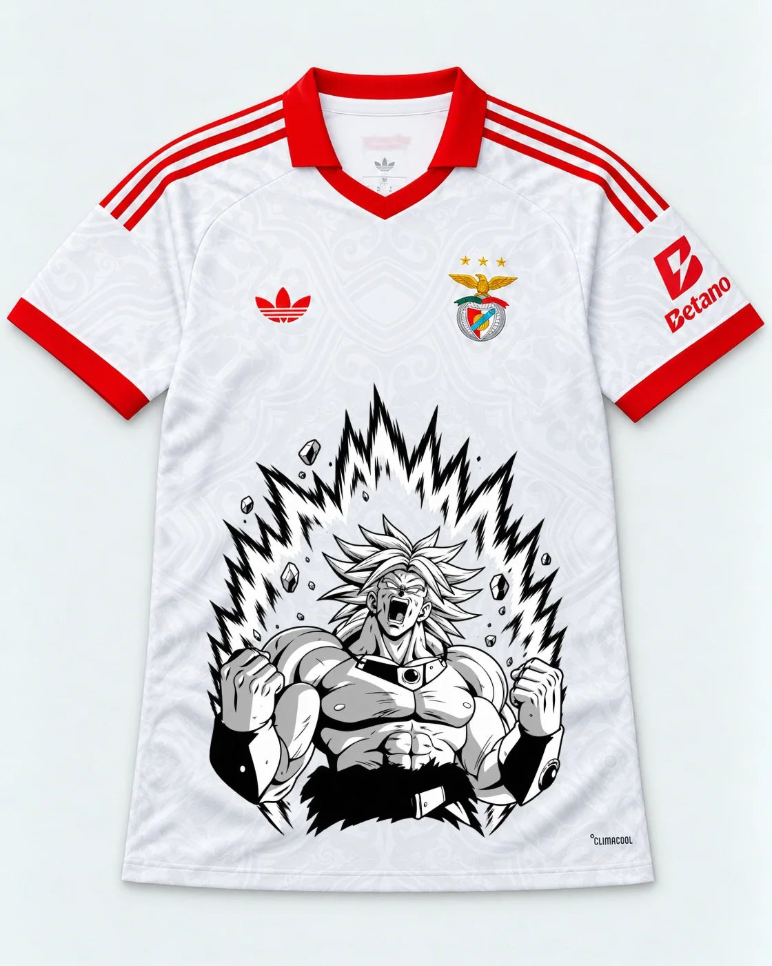 Benfica White Broly Dragon Ball Jersey — Front