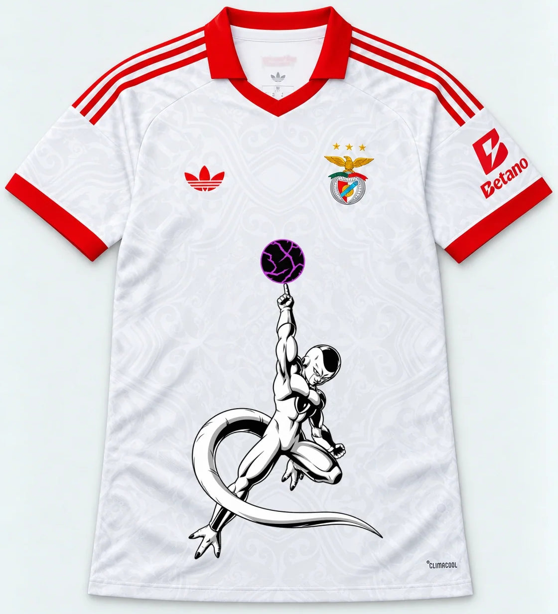 Benfica White Frieza Death Ball Dragon Ball Jersey — Front