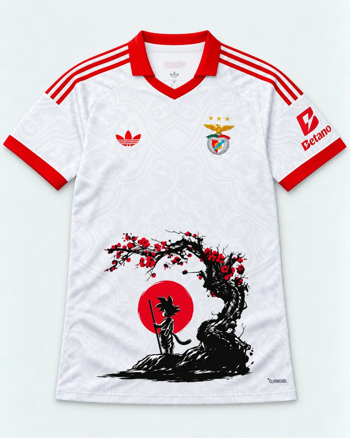 Benfica White Goku Sakura Dragon Ball Jersey — Front