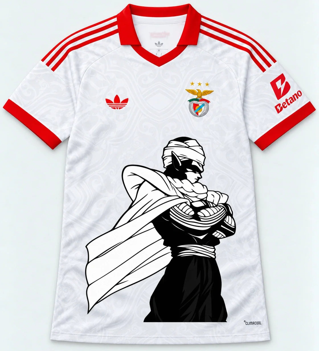Benfica White Piccolo Cloak Dragon Ball Jersey — Front