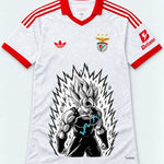 Benfica White Super Saiyan Aura Dragon Ball Jersey — Front