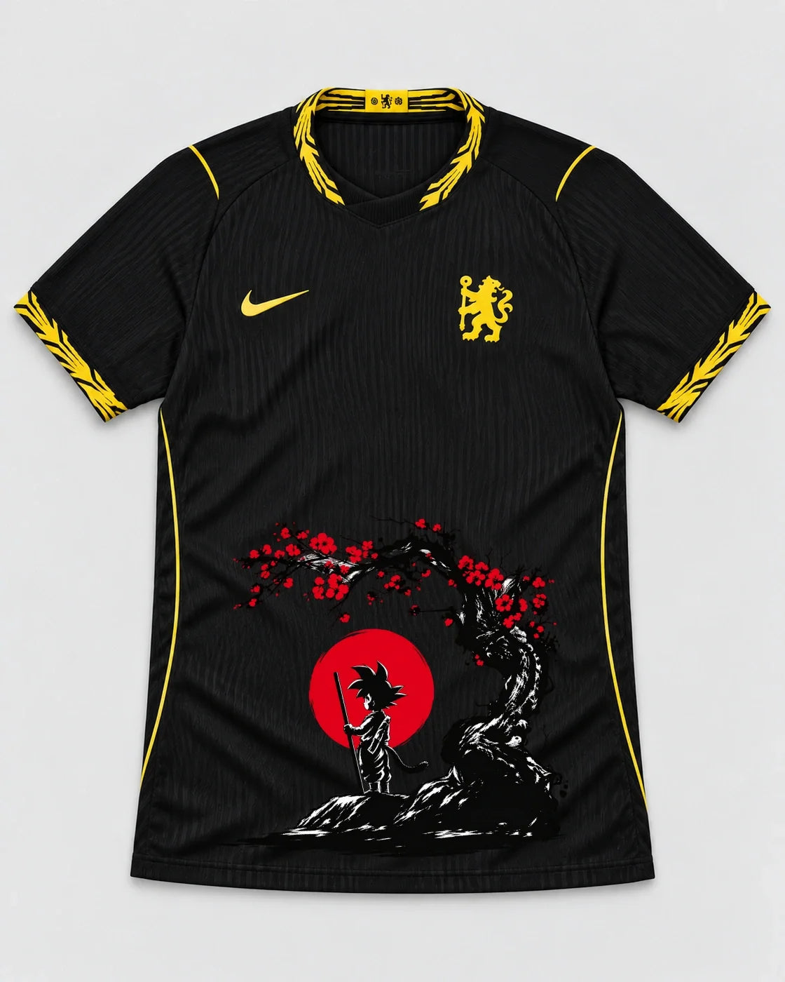 Chelsea Black Goku Sakura Dragon Ball Jersey — Front