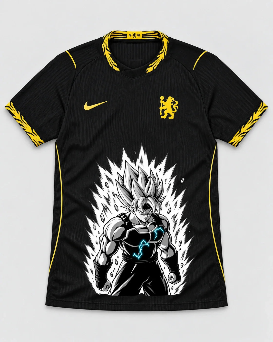 Chelsea Black Super Saiyan Aura Dragon Ball Jersey — Front