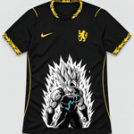 Chelsea Black Super Saiyan Aura Dragon Ball Jersey — Front
