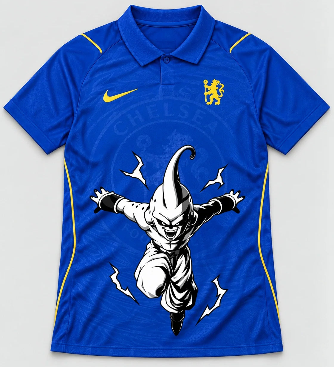 Chelsea Blue Kid Buu Dragon Ball Jersey — Front