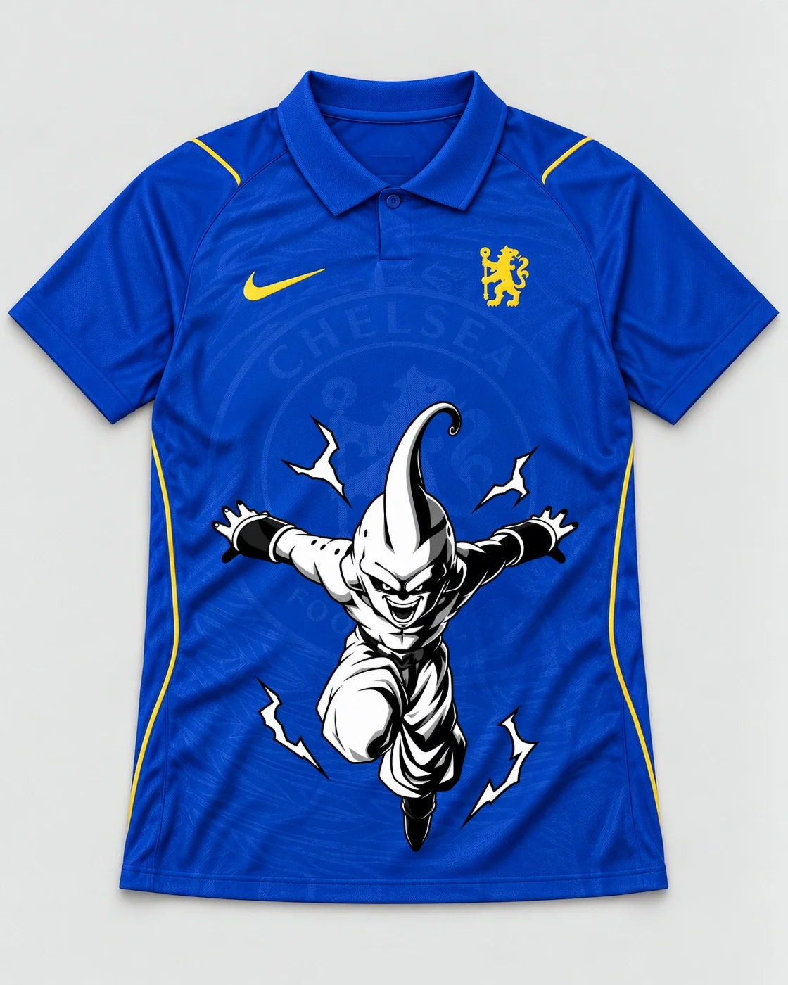 Chelsea Blue Kid Buu Dragon Ball Jersey — Front