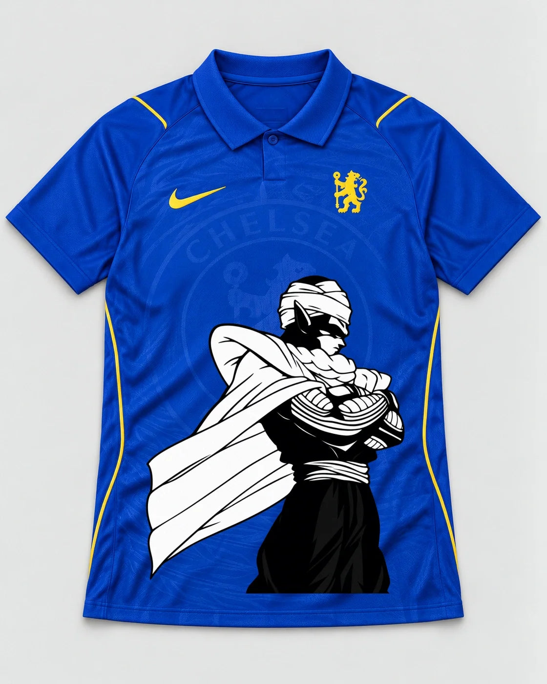 Chelsea Blue Piccolo Cloak Dragon Ball Jersey — Front