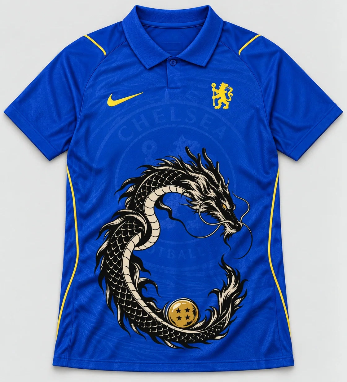 Chelsea Blue Shenron Emblem Dragon Ball Jersey — Front