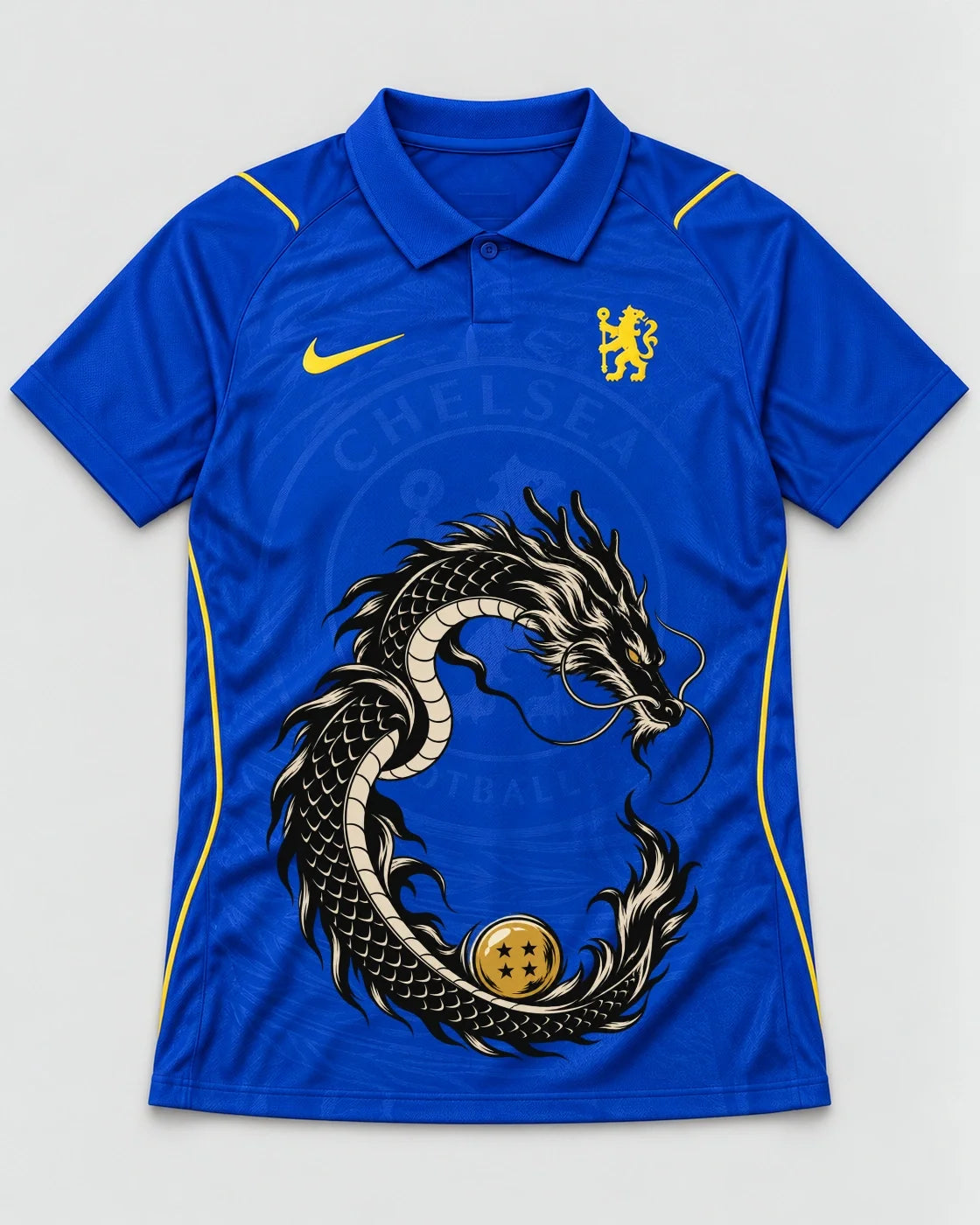 Chelsea Blue Shenron Emblem Dragon Ball Jersey — Front