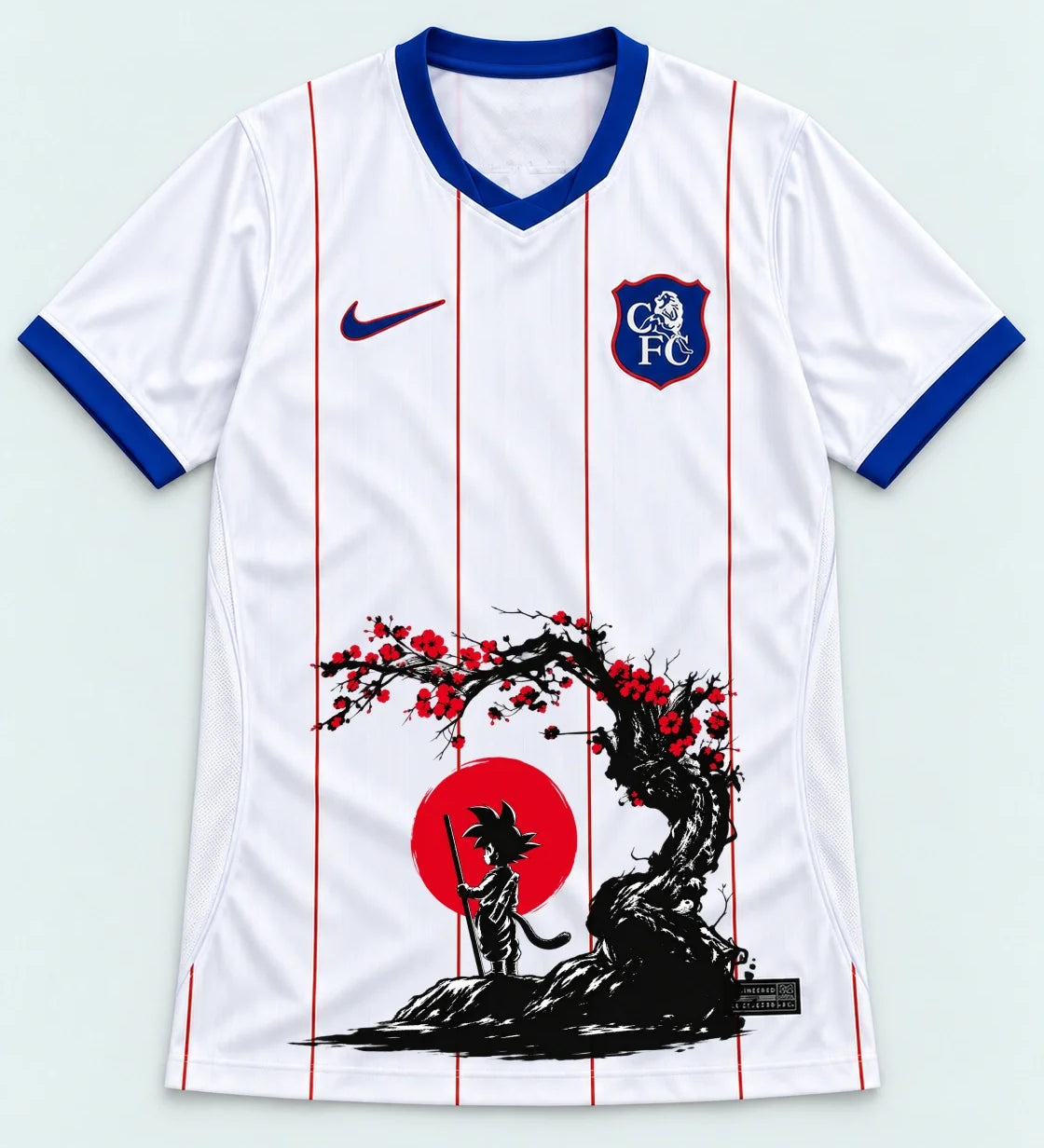Chelsea White Goku Sakura Dragon Ball Jersey — Front
