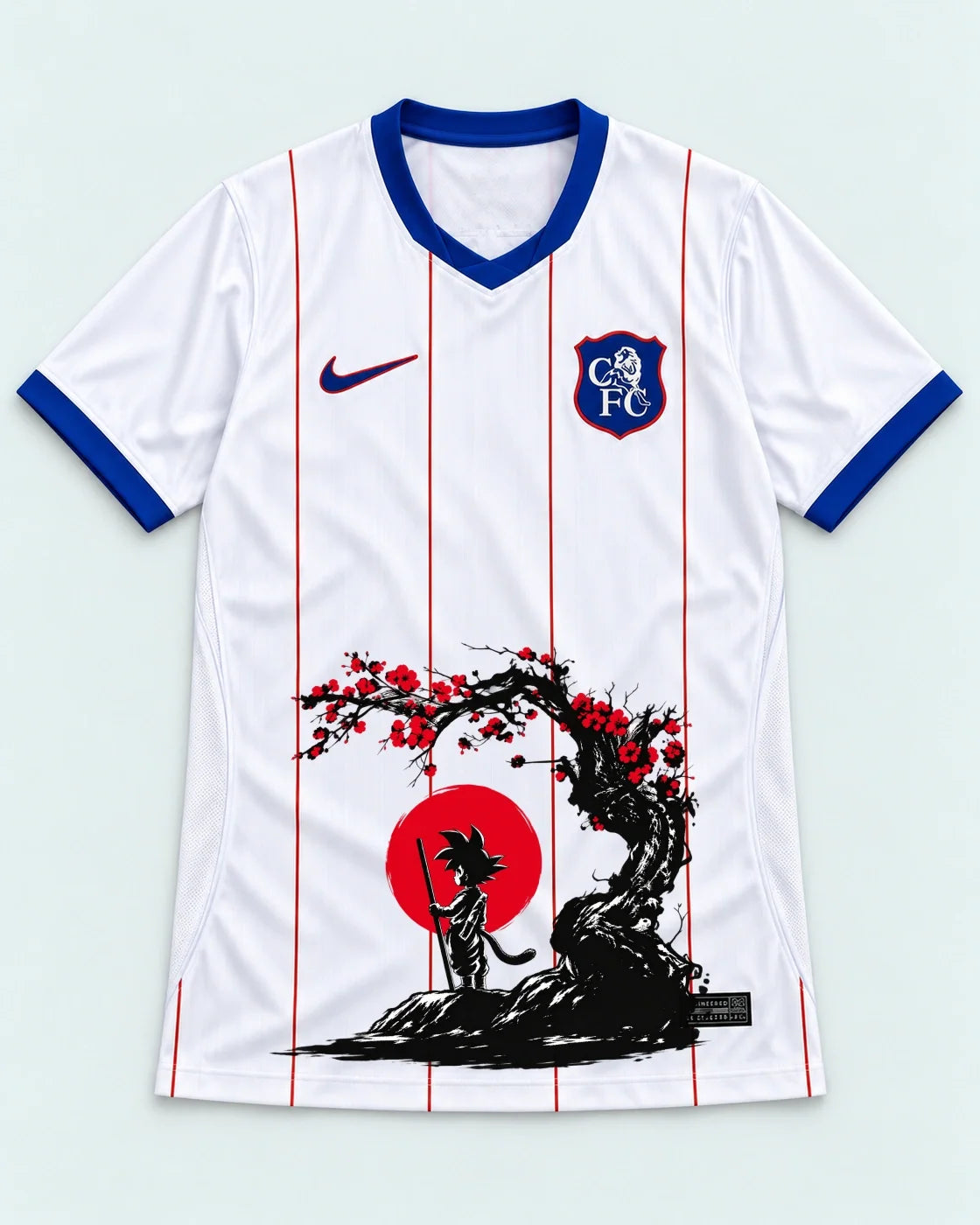 Chelsea White Goku Sakura Dragon Ball Jersey — Front