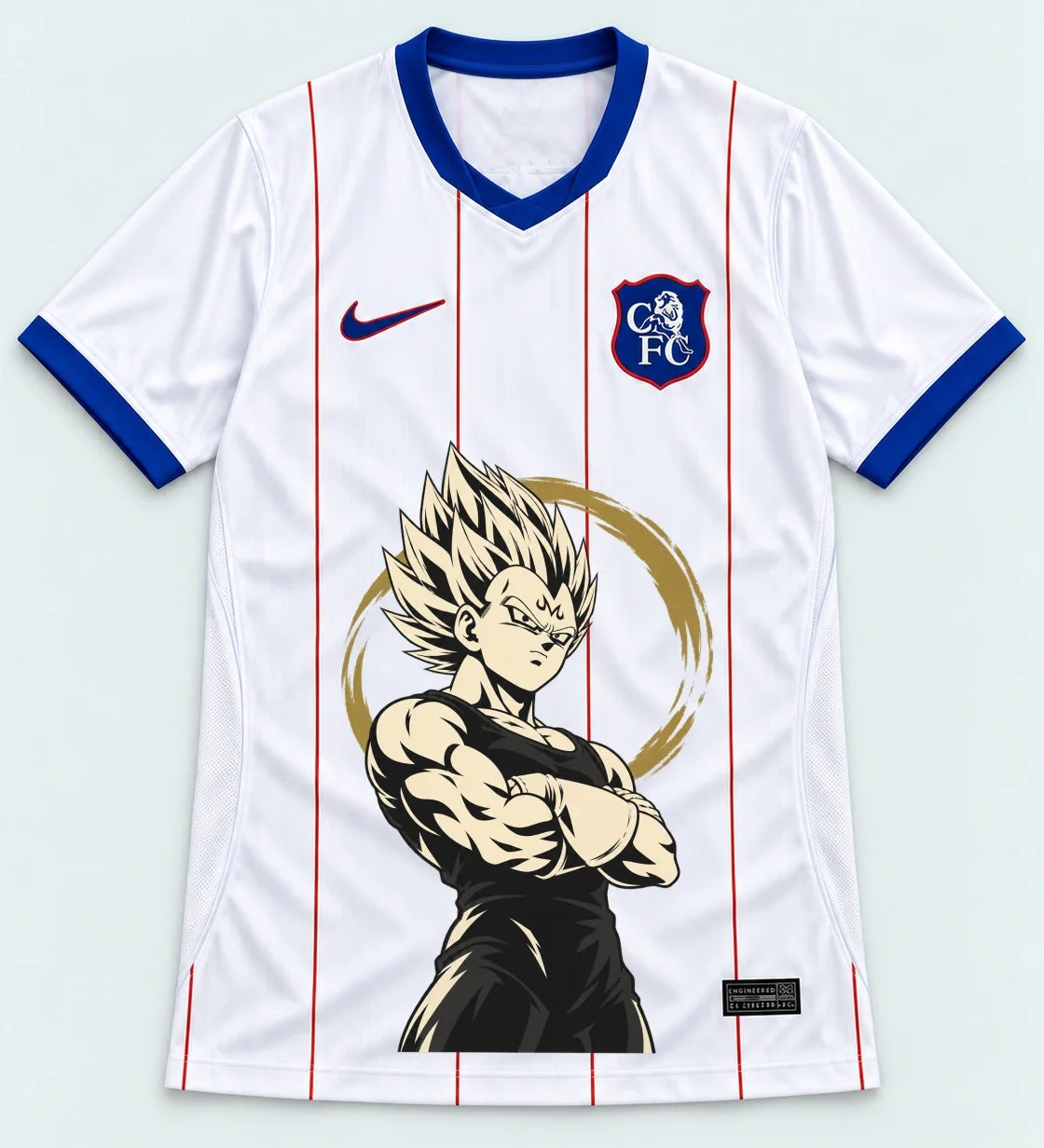 Chelsea White Majin Vegeta Dragon Ball Jersey — Front