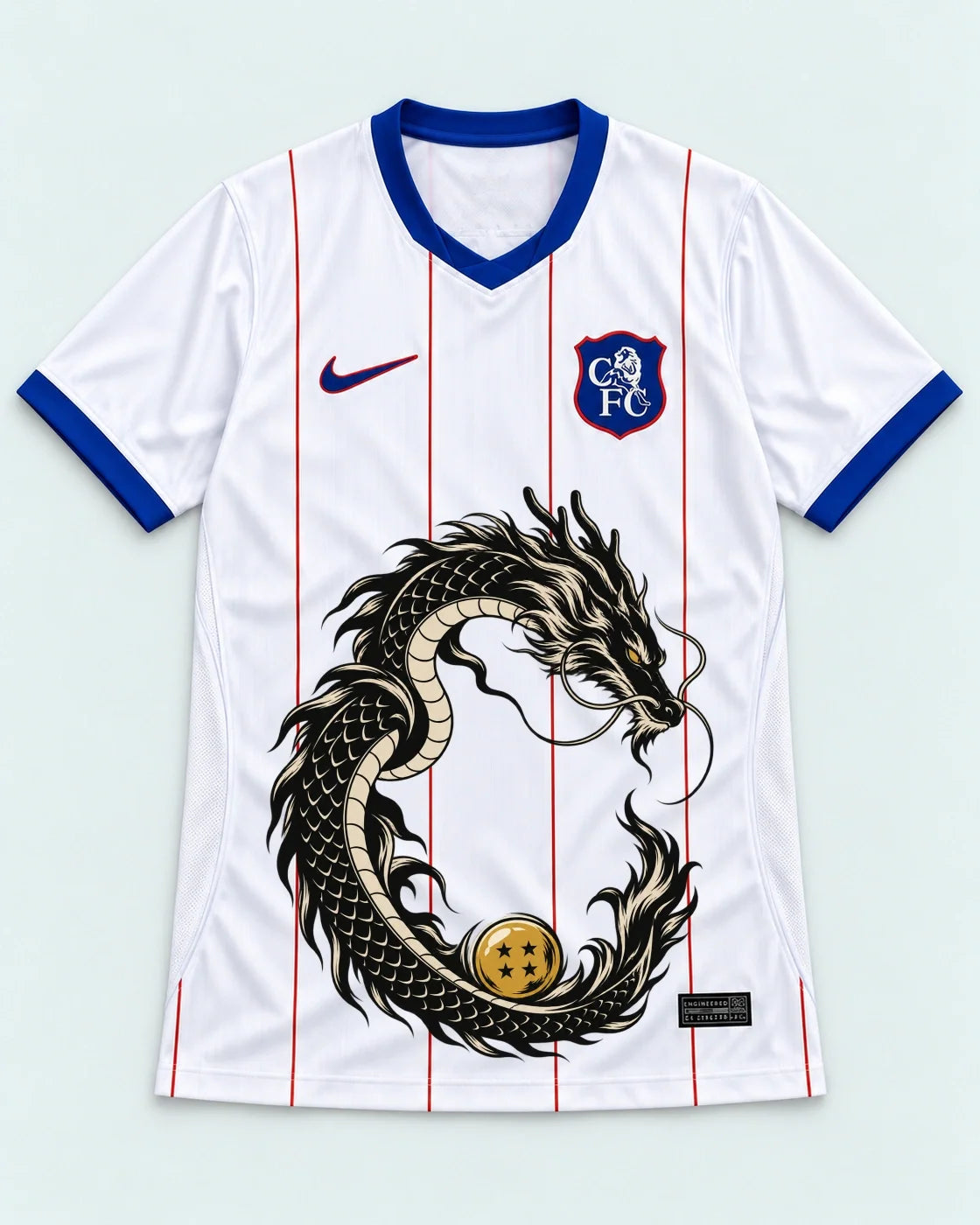 Chelsea White Shenron Emblem Dragon Ball Jersey — Front