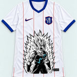 Chelsea White Super Saiyan Aura Dragon Ball Jersey — Front