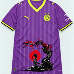 Borussia Dortmund Purple Goku Sakura Dragon Ball Jersey — Front