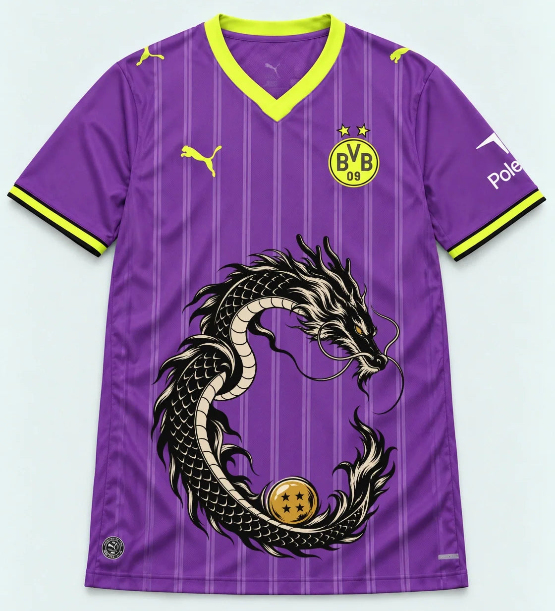 Borussia Dortmund Purple Shenron Emblem Dragon Ball Jersey — Front
