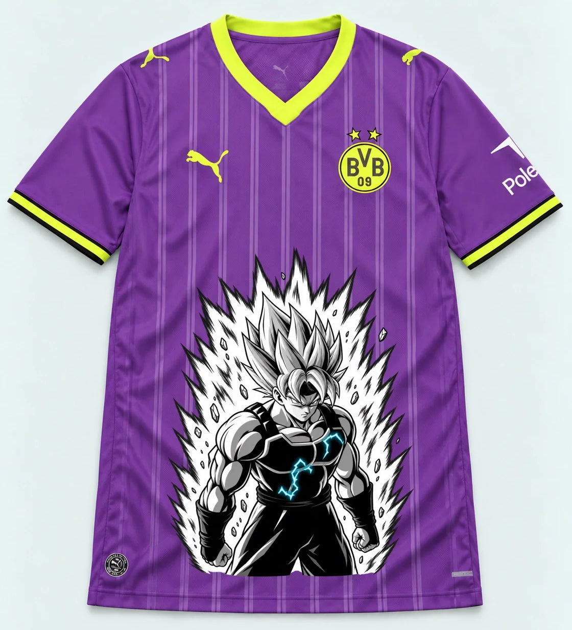 Borussia Dortmund Purple Super Saiyan Aura Dragon Ball Jersey — Front