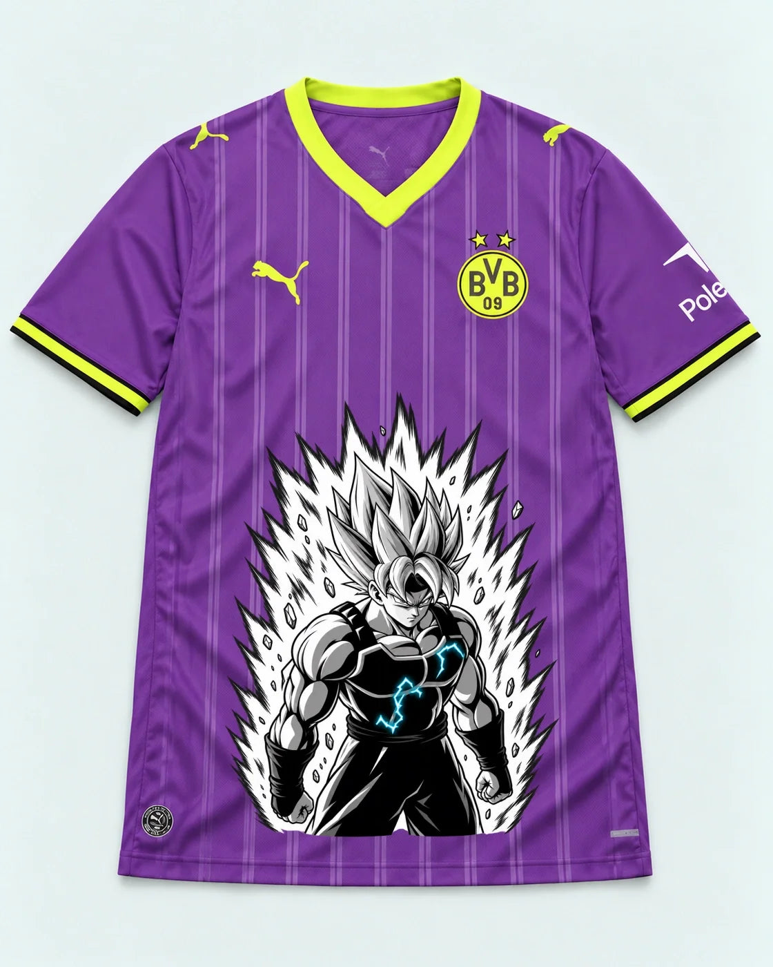 Borussia Dortmund Purple Super Saiyan Aura Dragon Ball Jersey — Front