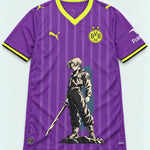 Borussia Dortmund Purple Trunks Sword Dragon Ball Jersey — Front