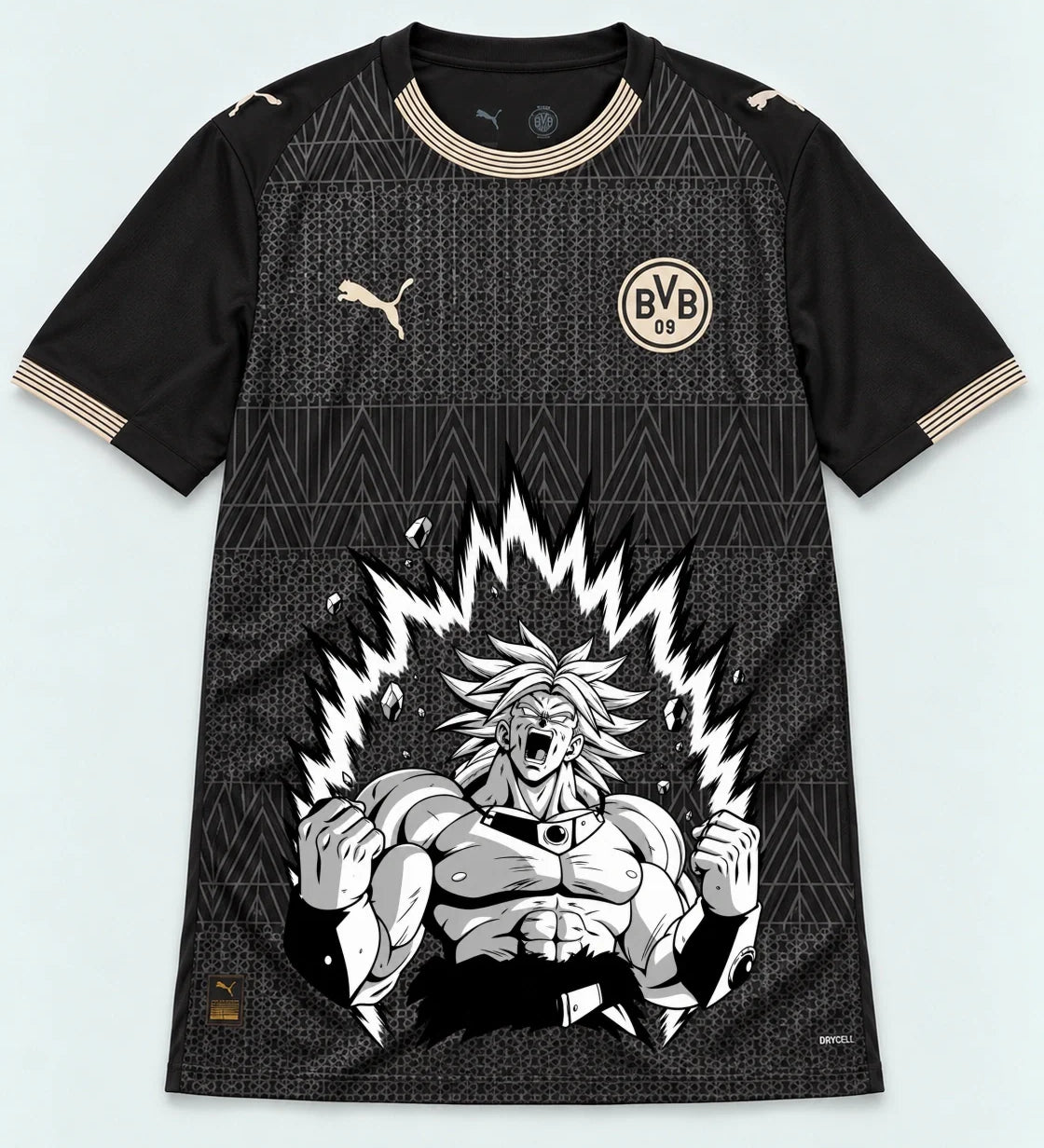 Borussia Dortmund Special Black Broly Dragon Ball Jersey — Front
