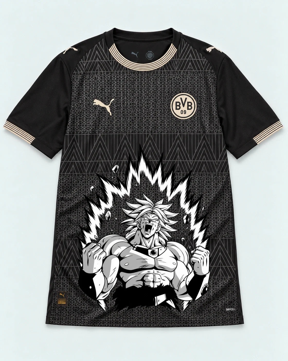 Borussia Dortmund Special Black Broly Dragon Ball Jersey — Front