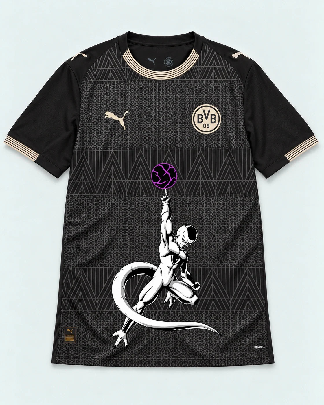 Borussia Dortmund Special Black Frieza Death Ball Dragon Ball Jersey — Front
