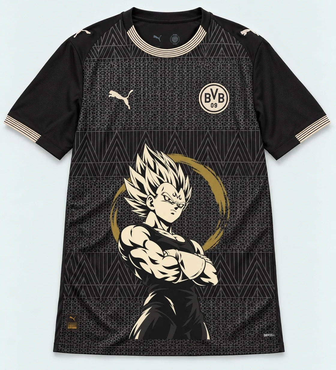 Borussia Dortmund Special Black Majin Vegeta Dragon Ball Jersey — Front