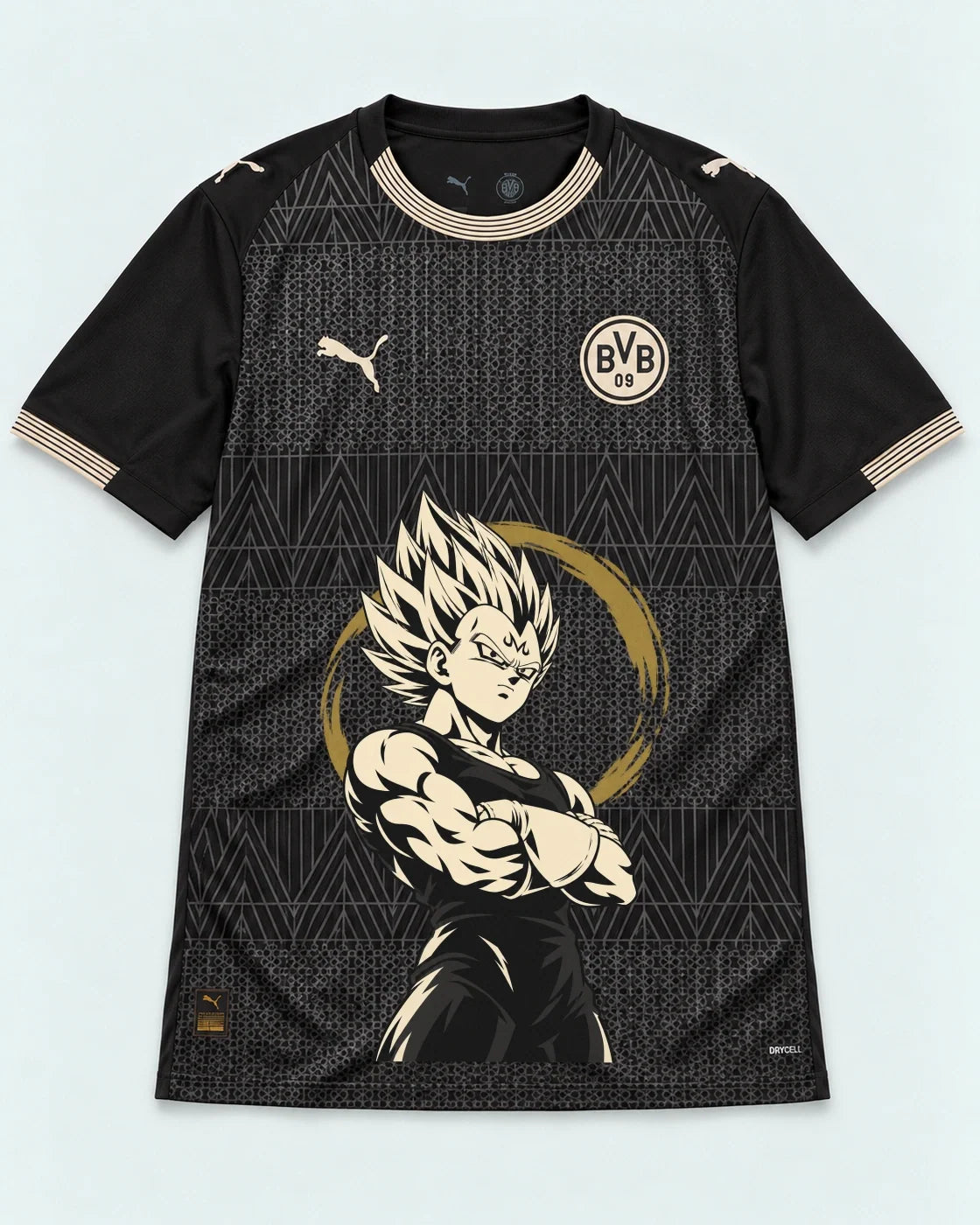 Borussia Dortmund Special Black Majin Vegeta Dragon Ball Jersey — Front