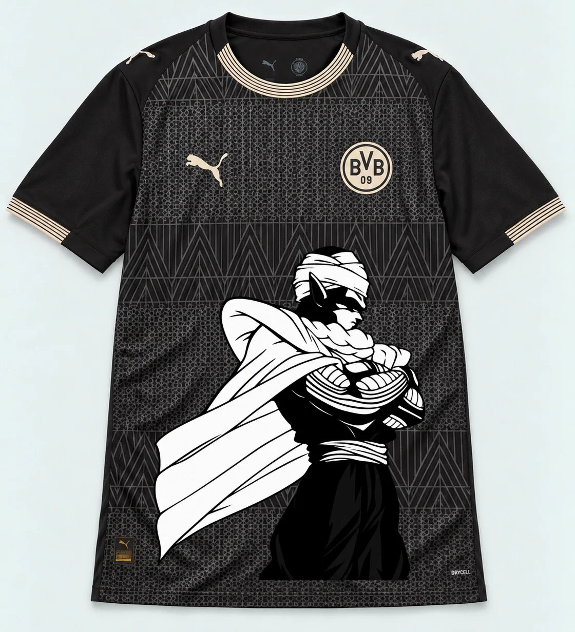 Borussia Dortmund Special Black Piccolo Cloak Dragon Ball Jersey — Front