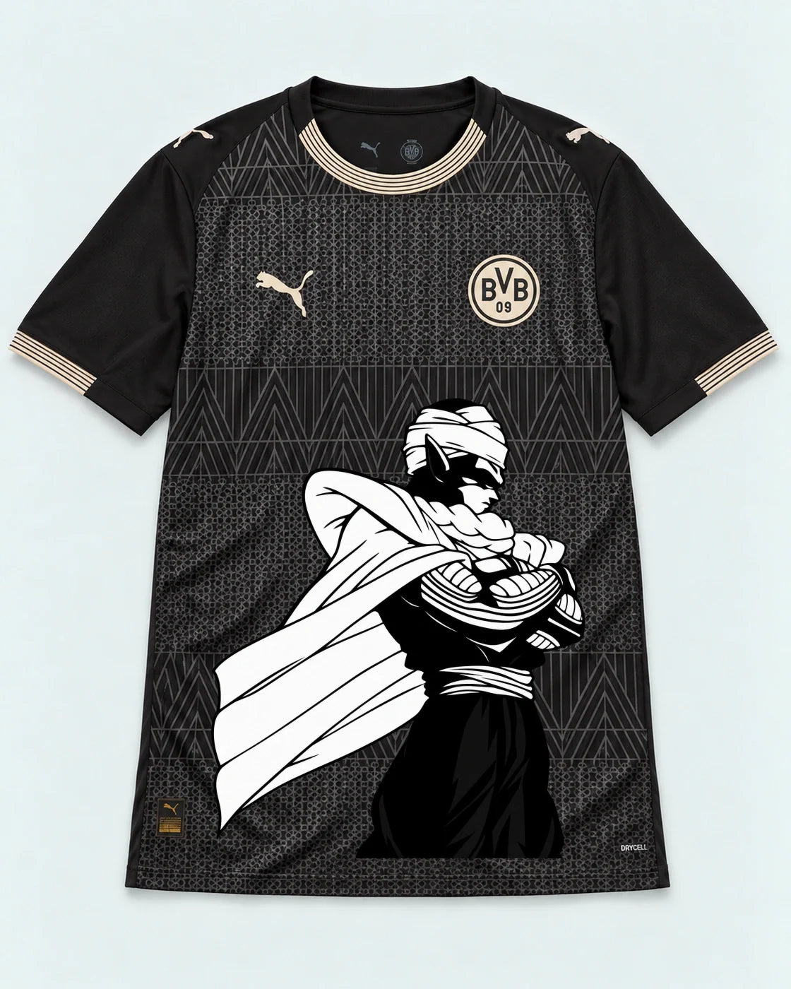 Borussia Dortmund Special Black Piccolo Cloak Dragon Ball Jersey — Front