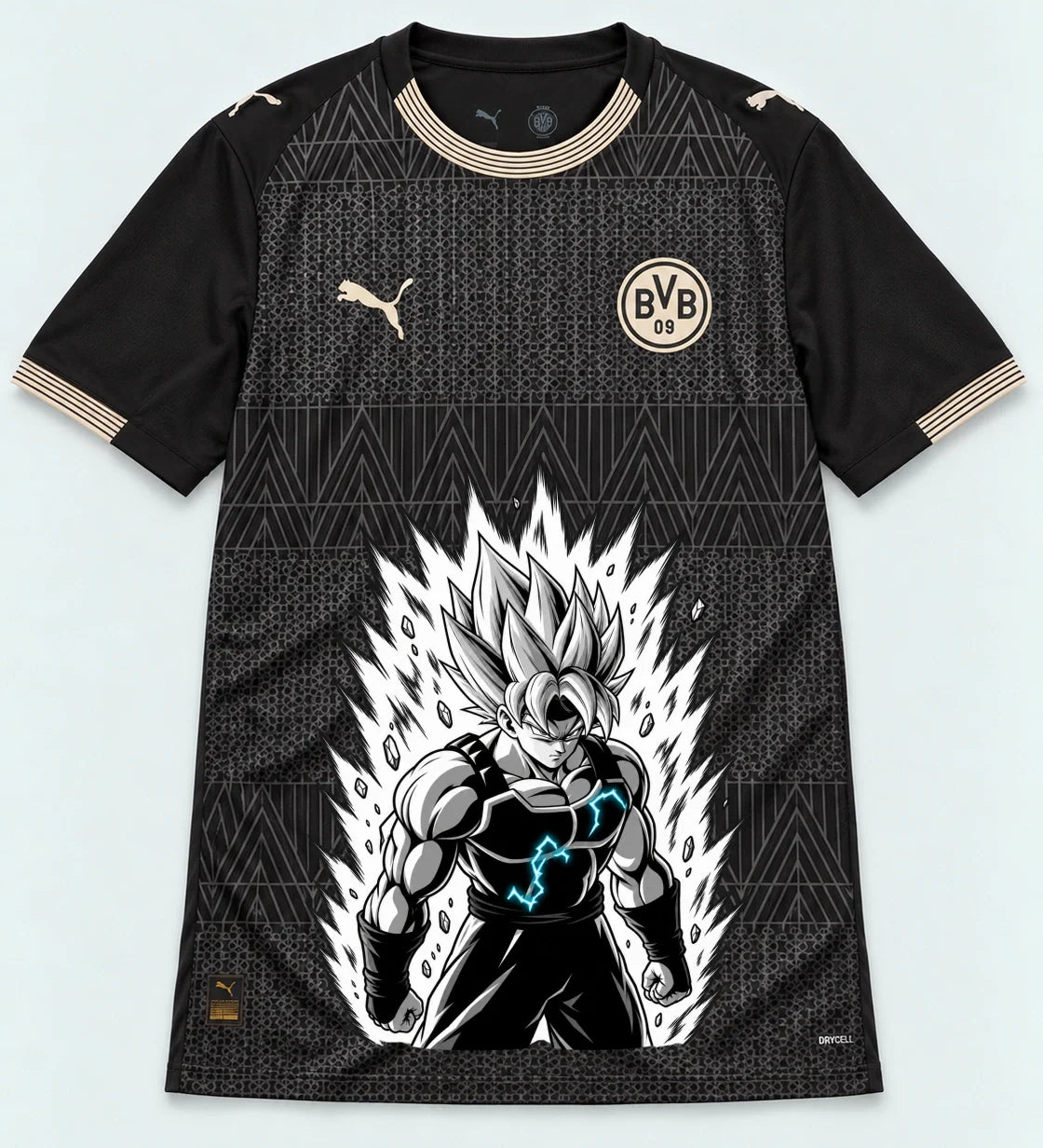 Borussia Dortmund Special Black Super Saiyan Aura Dragon Ball Jersey — Front