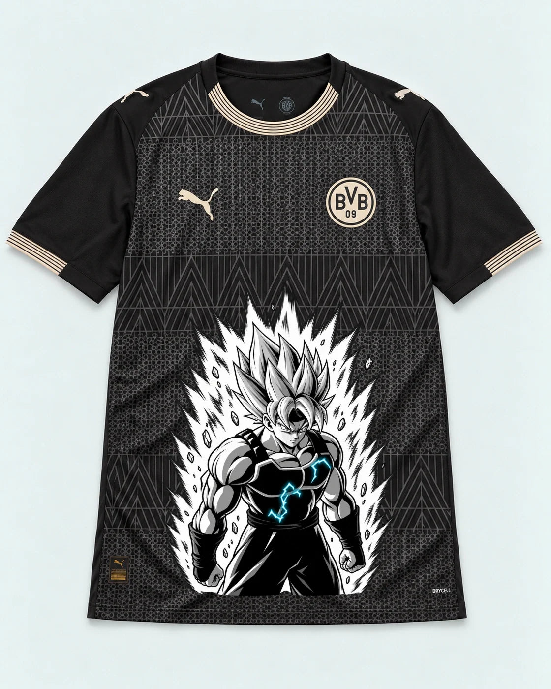 Borussia Dortmund Special Black Super Saiyan Aura Dragon Ball Jersey — Front