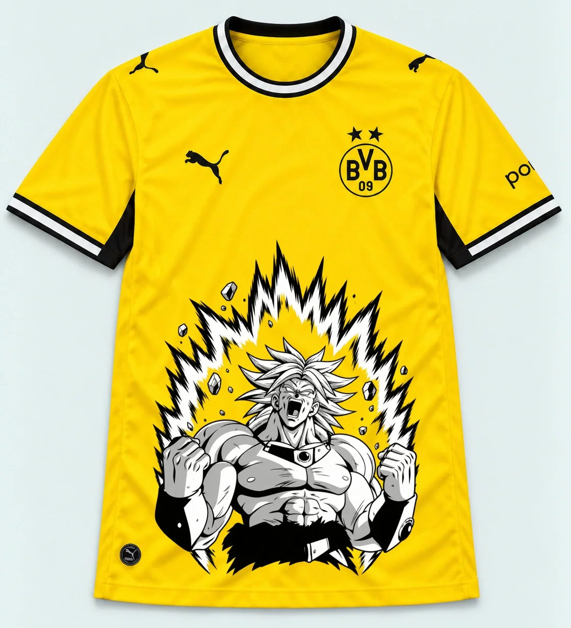 Borussia Dortmund Yellow Broly Dragon Ball Jersey — Front