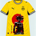 Borussia Dortmund Yellow Goku Rising Sun Dragon Ball Jersey — Front