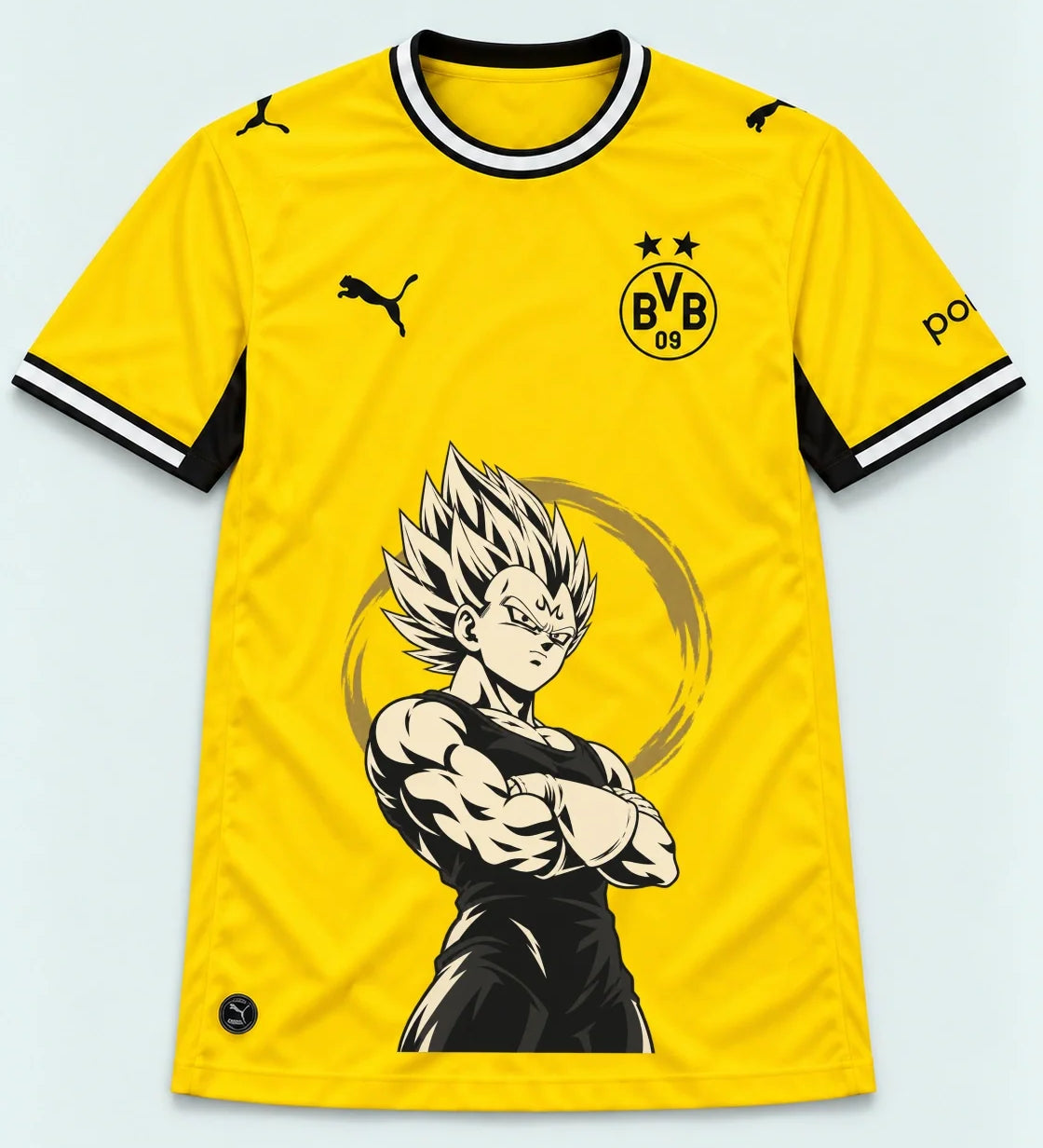Borussia Dortmund Yellow Majin Vegeta Dragon Ball Jersey — Front