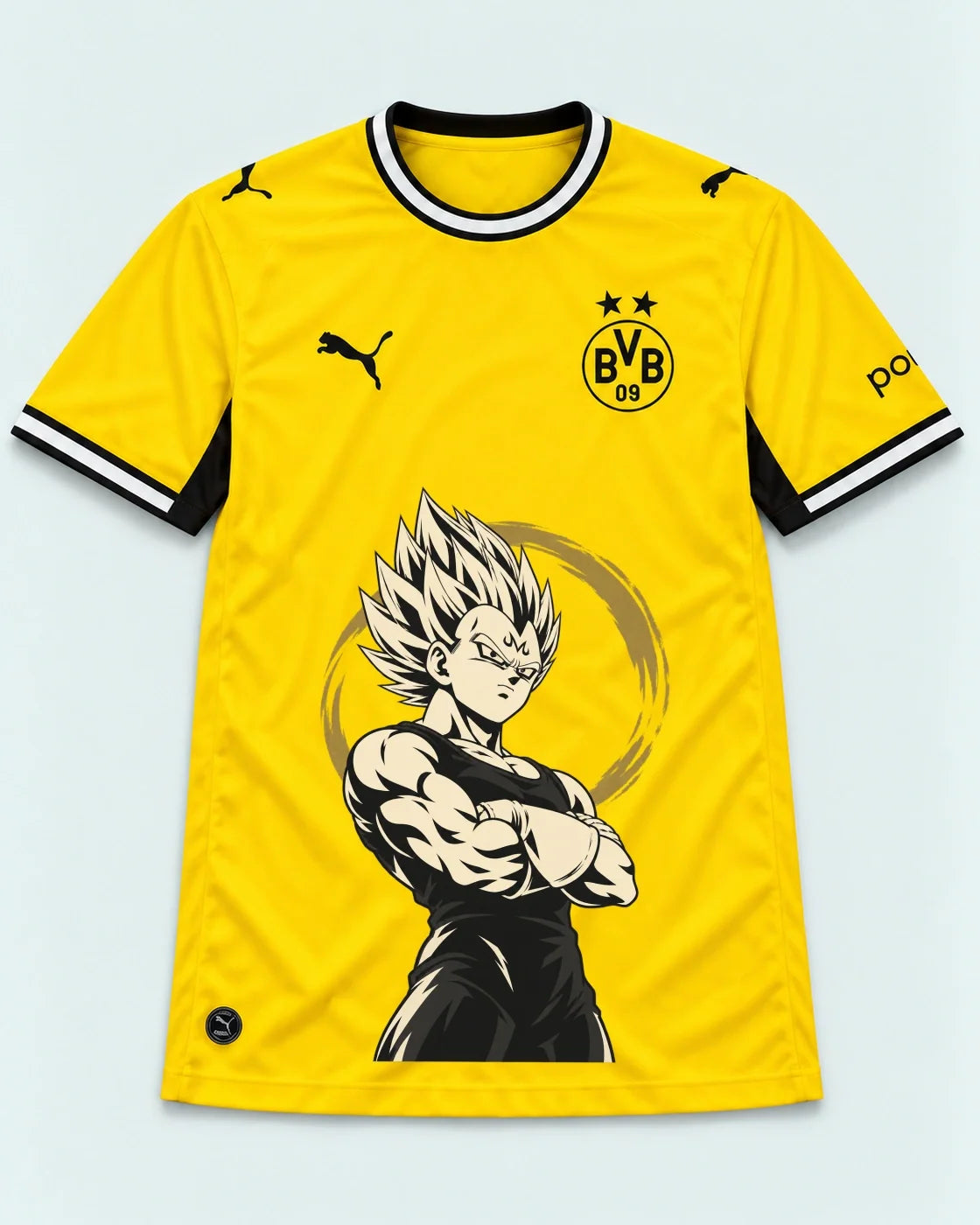 Borussia Dortmund Yellow Majin Vegeta Dragon Ball Jersey — Front