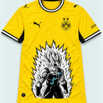 Borussia Dortmund Yellow Super Saiyan Aura Dragon Ball Jersey — Front
