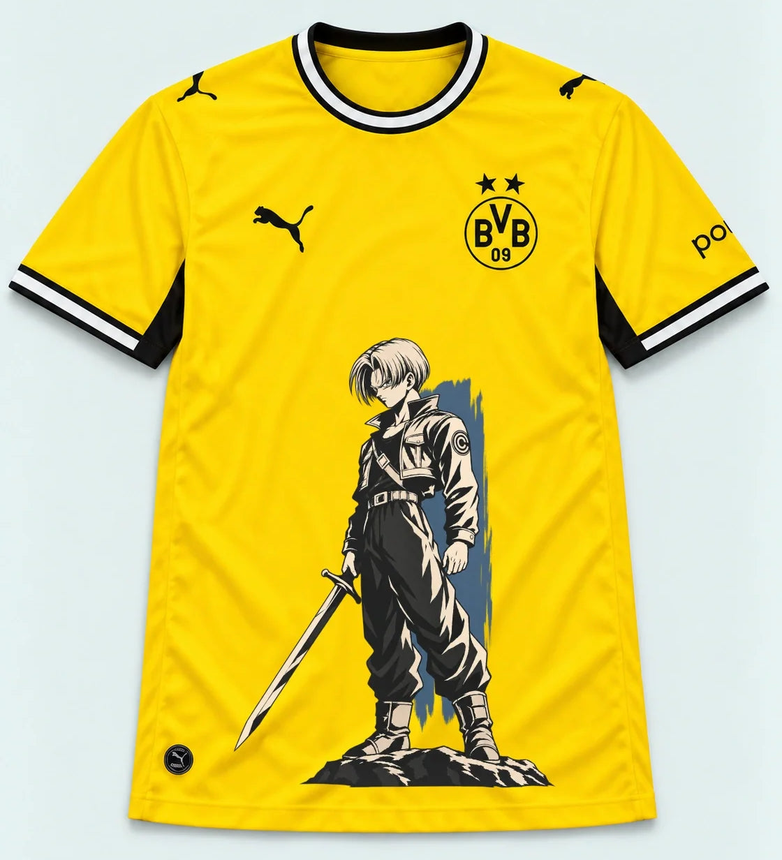 Borussia Dortmund Yellow Trunks Sword Dragon Ball Jersey — Front