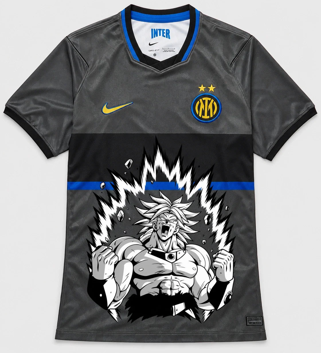 Inter Milan Gray Broly Dragon Ball Jersey — Front