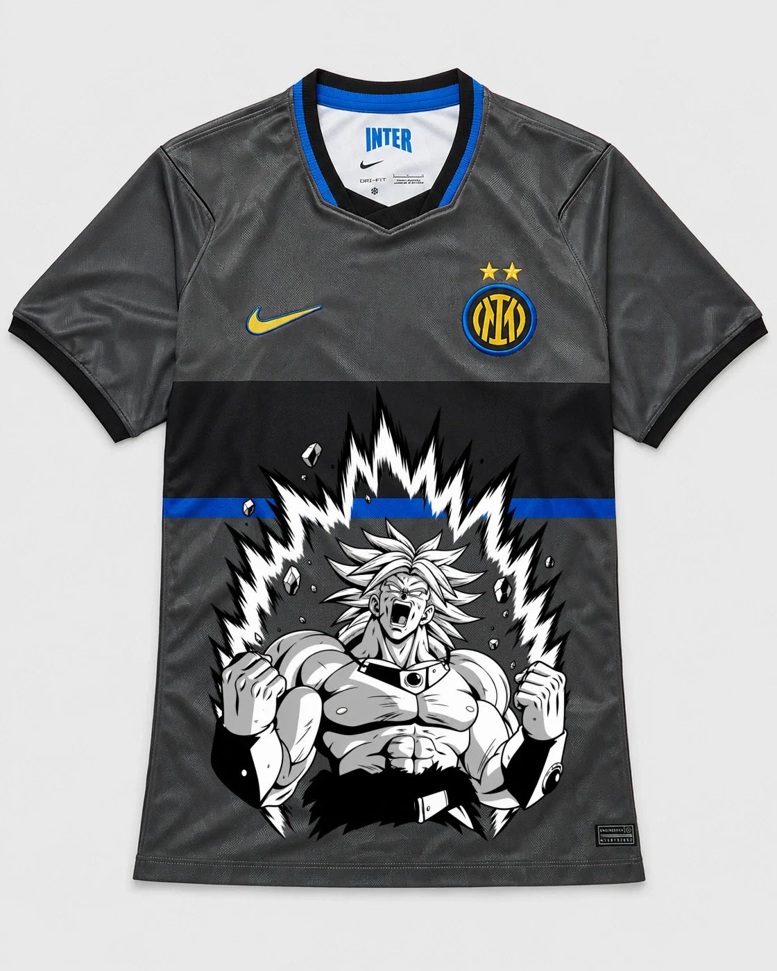 Inter Milan Gray Broly Dragon Ball Jersey — Front