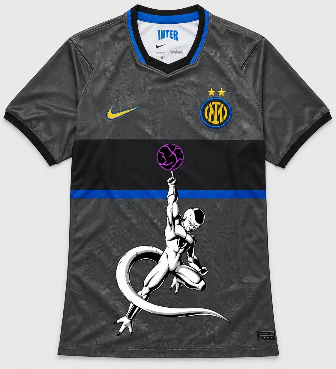 Inter Milan Gray Frieza Death Ball Dragon Ball Jersey — Front