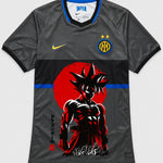 Inter Milan Gray Goku Rising Sun Dragon Ball Jersey — Front