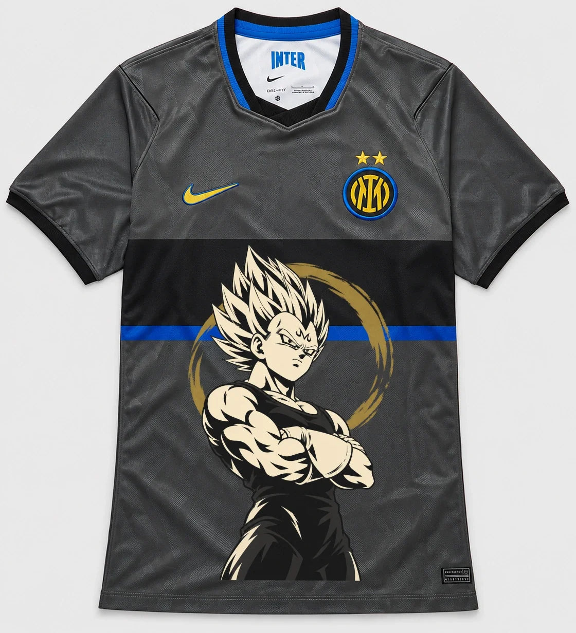 Inter Milan Gray Majin Vegeta Dragon Ball Jersey — Front