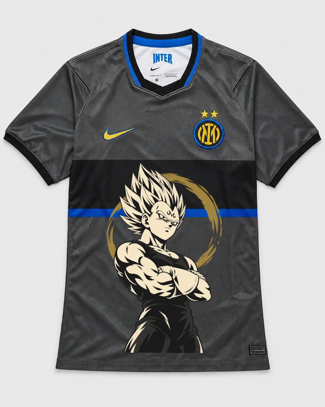 Inter Milan Gray Majin Vegeta Dragon Ball Jersey — Front
