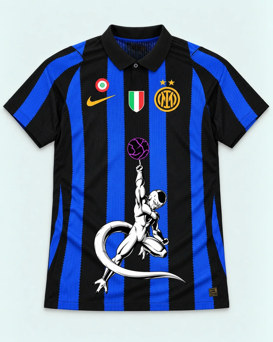 Inter Milan Striped Frieza Death Ball Dragon Ball Jersey — Front